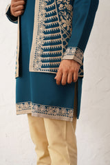 Men's Embroidered Waistcoat and Kurta Pyjama