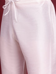 Woven Design Nehru Jacket With Kurta Pyjama Set ( JOKPWC 636W 4087 Cream )