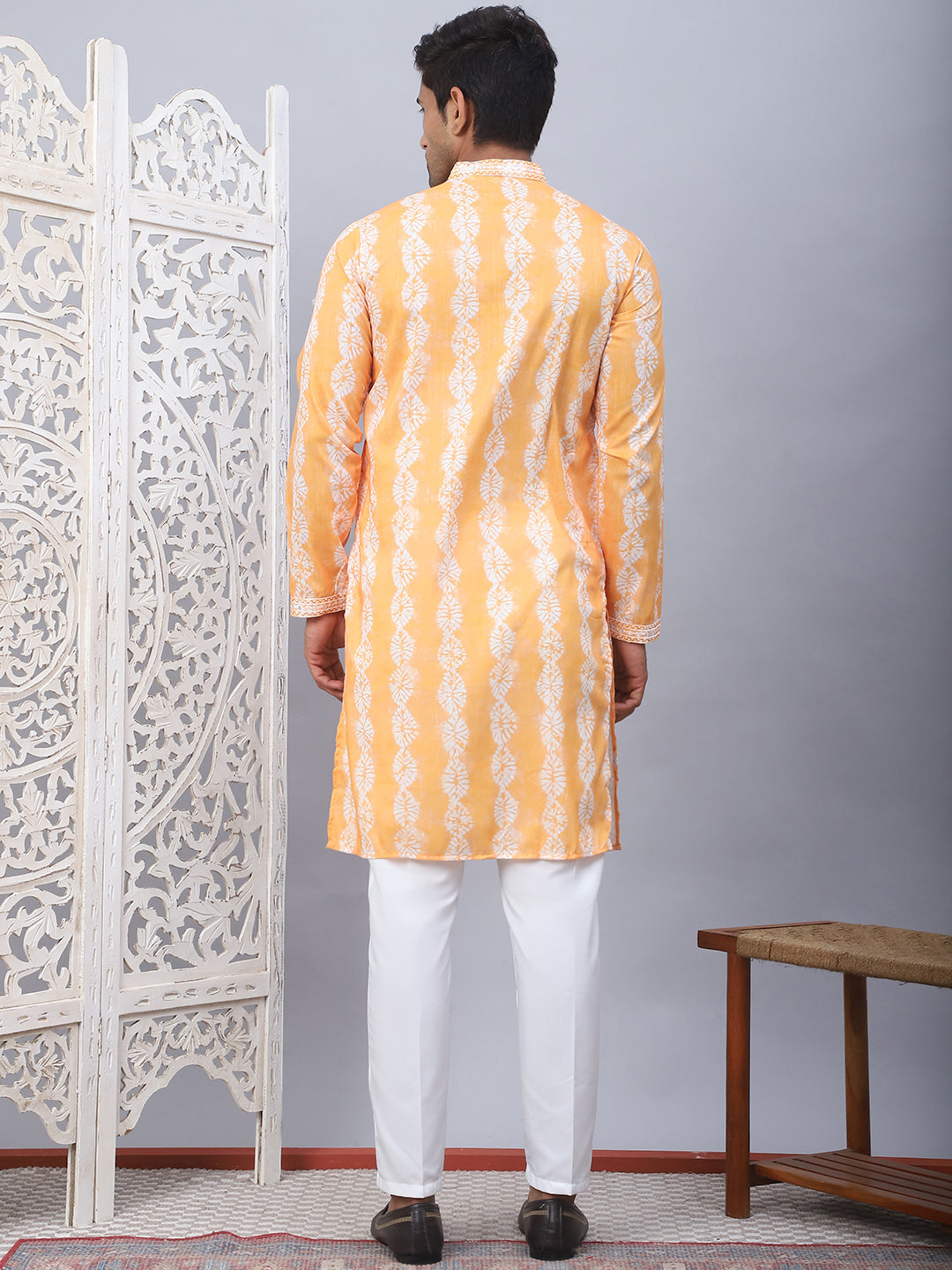 Tie Dye Embroidered Sequin Kurta With Pyjama