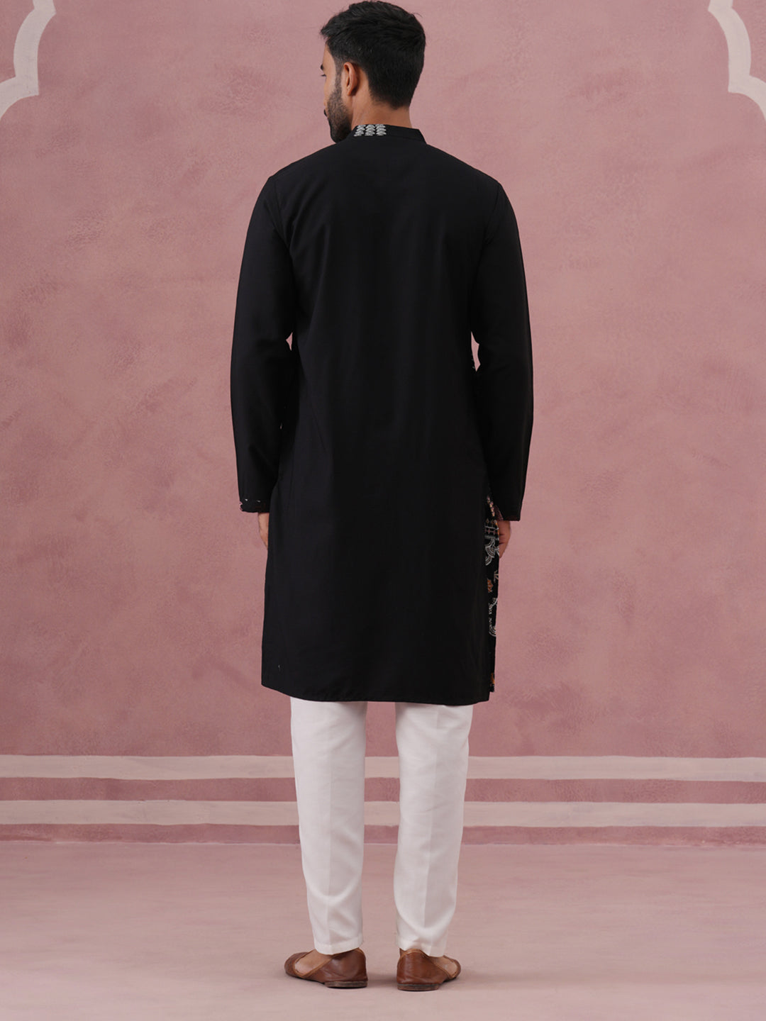 Floral Embroidered And Sequins Kurta Set