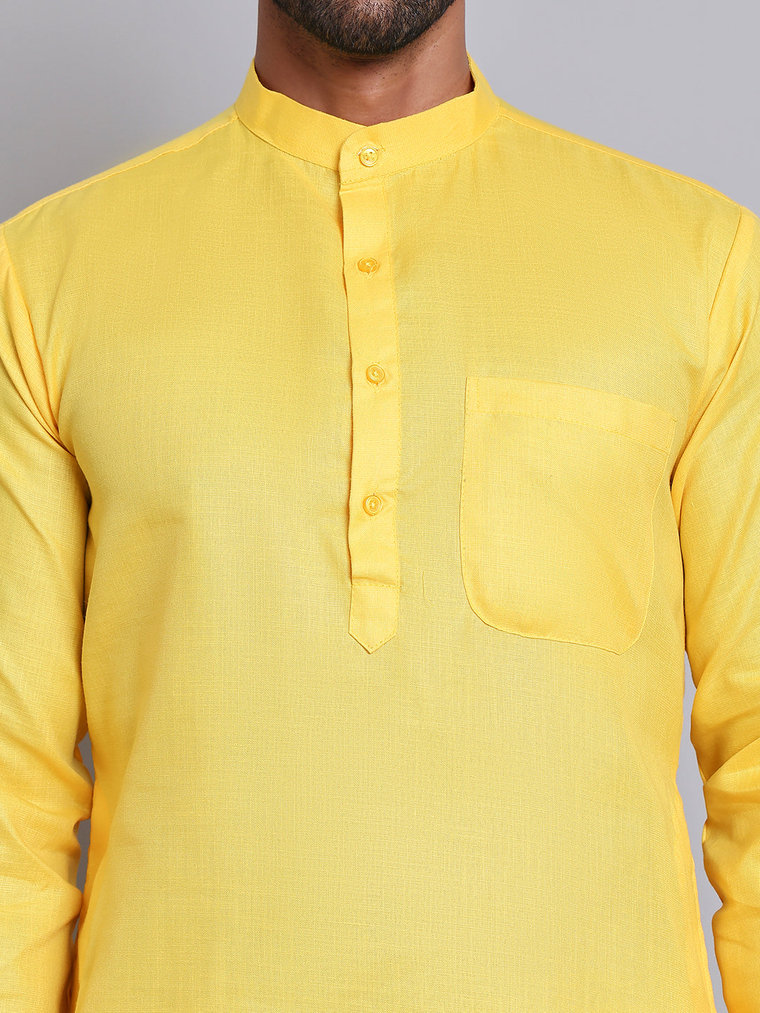 Solid Cotton Kurta Set For Men