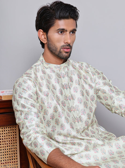 Digital Printed Straight Kurta Set For Men ( JOKP 5148Pista )