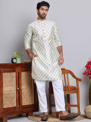 Digital Printed Straight Kurta Set For Men ( JOKP 5148Pista )