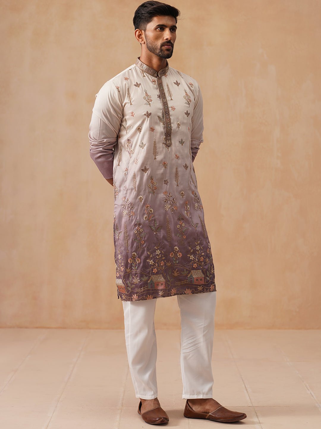 Men S Ombre Kurta With Pyjama
