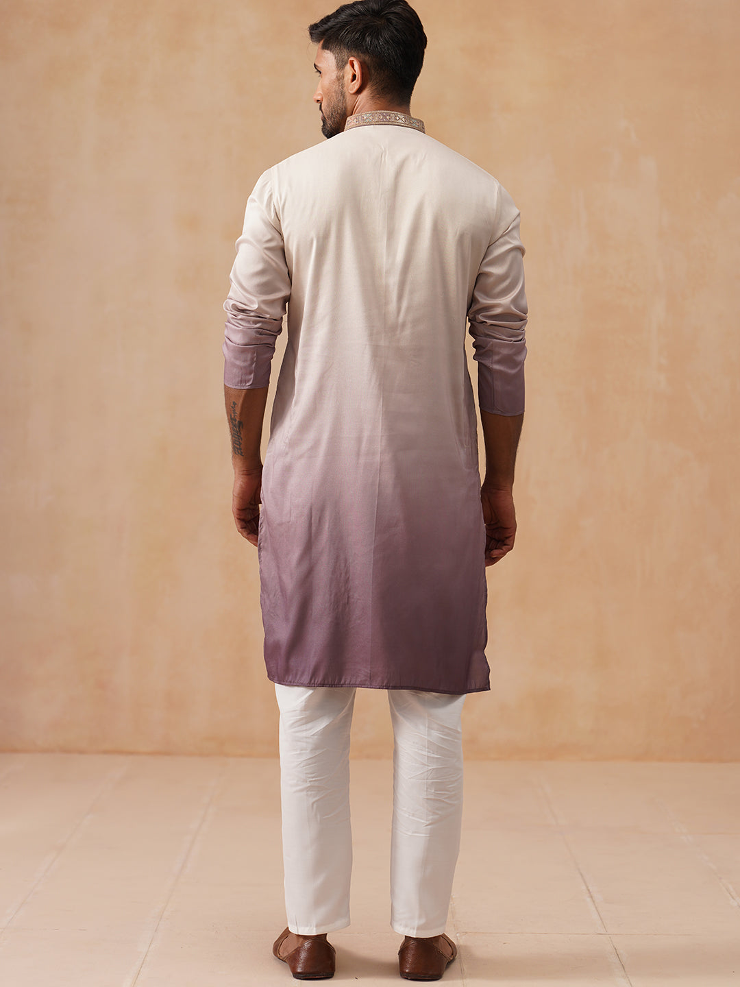 men s ombre kurta with pyjama