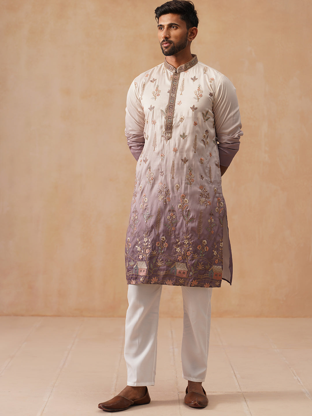 Men S Ombre Kurta With Pyjama