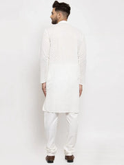 Men Cream Chikan Kurta Only ( KO 561 Cream )