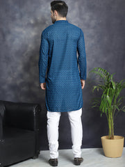 Chikankari Pure Cotton Kurta with Churidar ( JOKP 561Peacock )