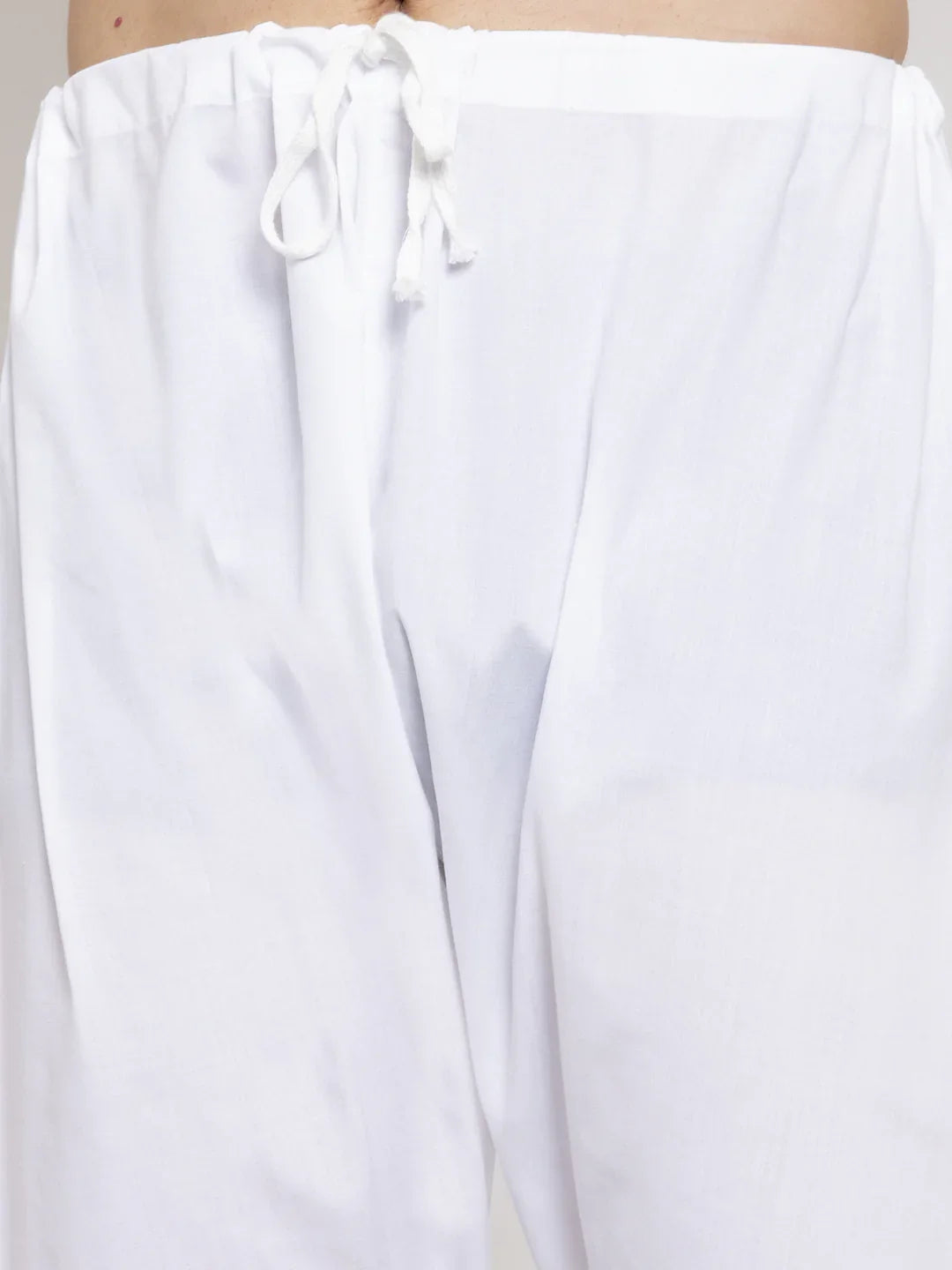 Jompers Men White Chikan Kurta With Churidar 561 White