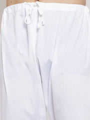 Men White Chikan Kurta with Churidar ( JOKP 561 White )