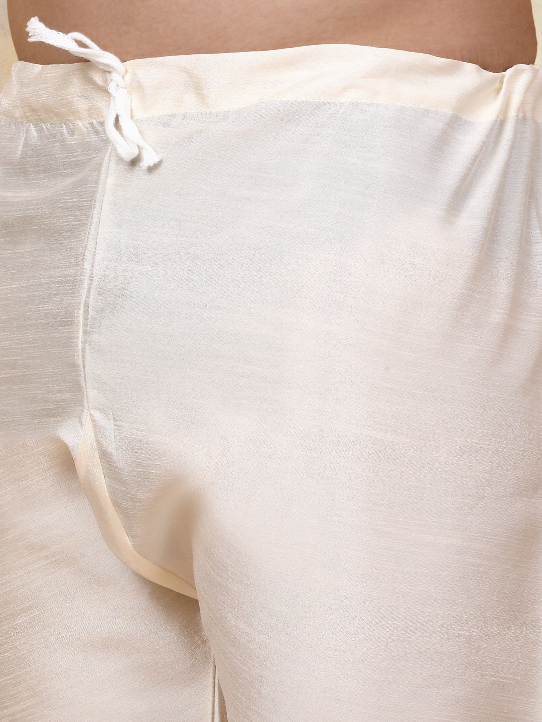 Solid Dupion Silk Kurta With Churidar
