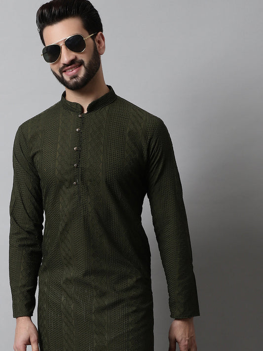 Jompers Mens Embroiderd Kurta Pajama