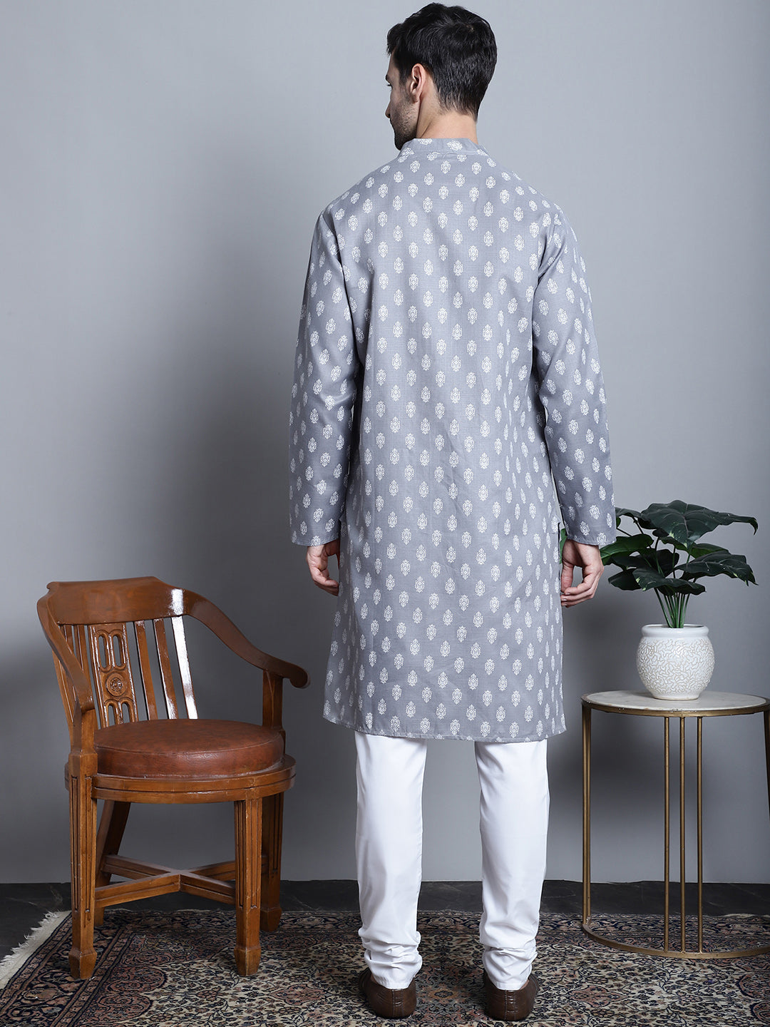 Jompers - Men's Cotton Floral printed kurta Pyjama
