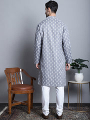 Men's Cotton Floral printed kurta Pyjama