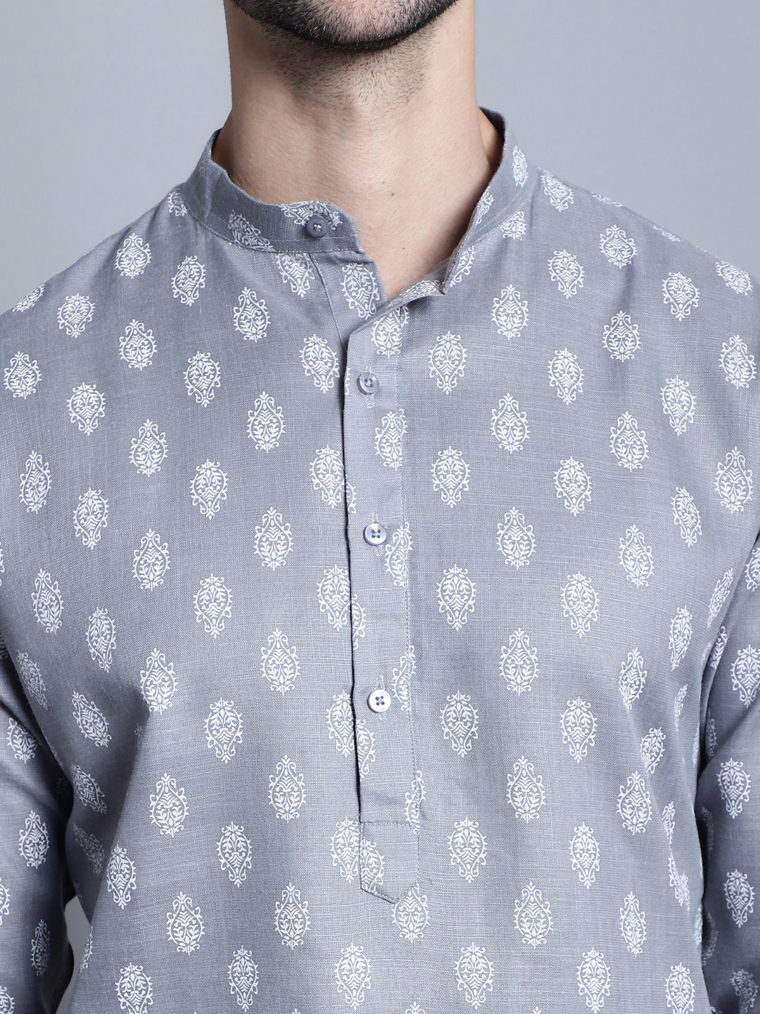 Jompers - Men's Cotton Floral printed kurta Pyjama