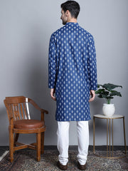 Men's Cotton Floral printed kurta Pyjama