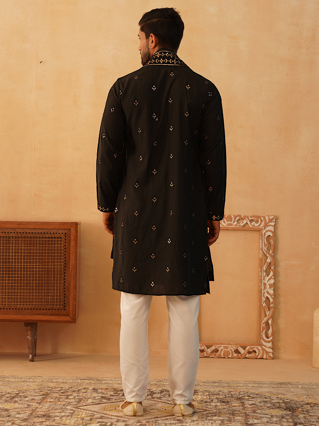 Embroidered Kurta With Dupatta Set For Mend