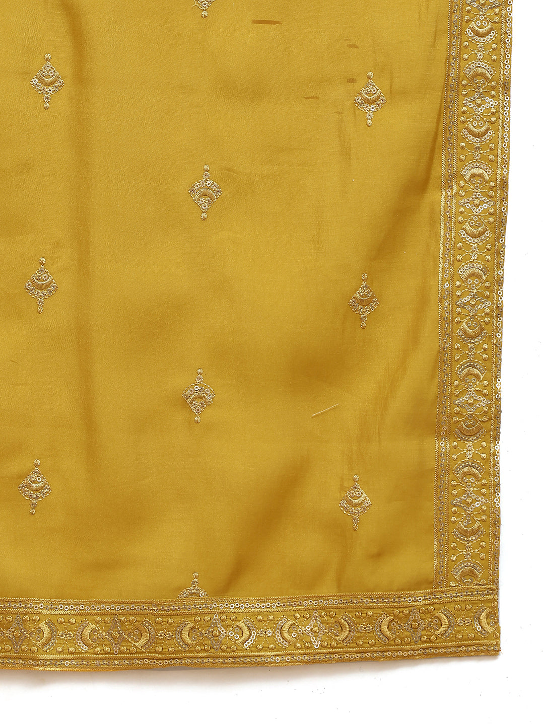 embroidered sequin kurta pyjama with dupatta