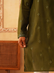 Embroidered & Sequin Kurta Pyjama With Dupatta