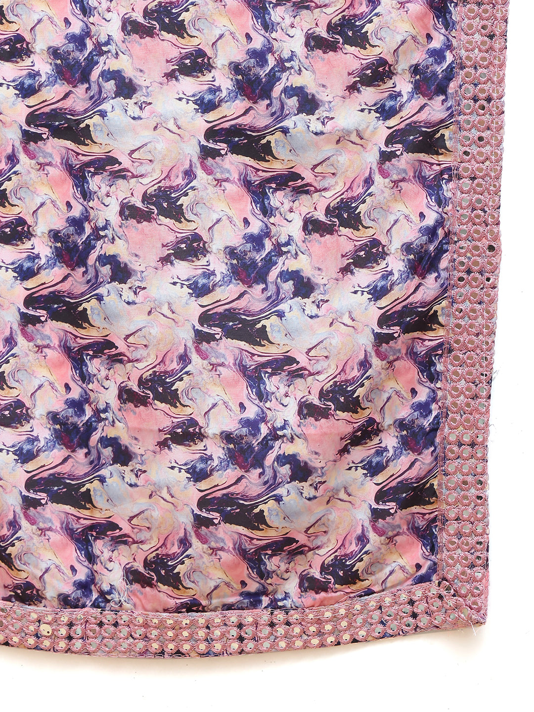 Abstract Printed Kurta Pyjama With Matching Dupatta