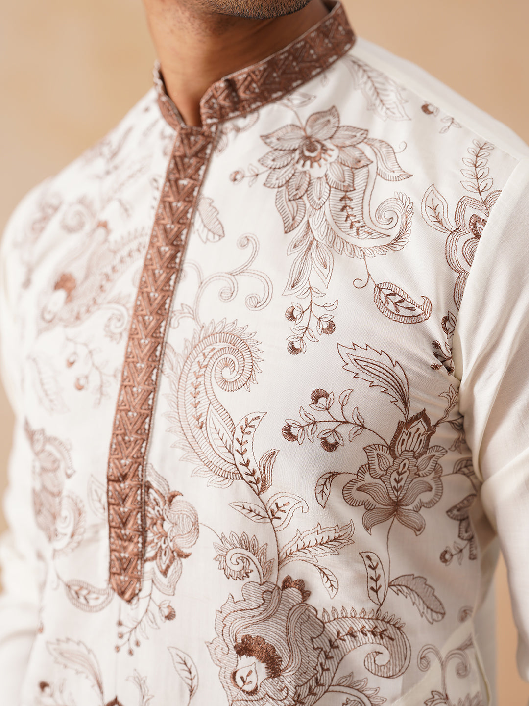 Traditional Embroidered Kurta For Men