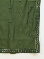 Embroidered Kurta Salwar and Dupatta Set for Men ( JOKP SP-W D 5088 Olive )