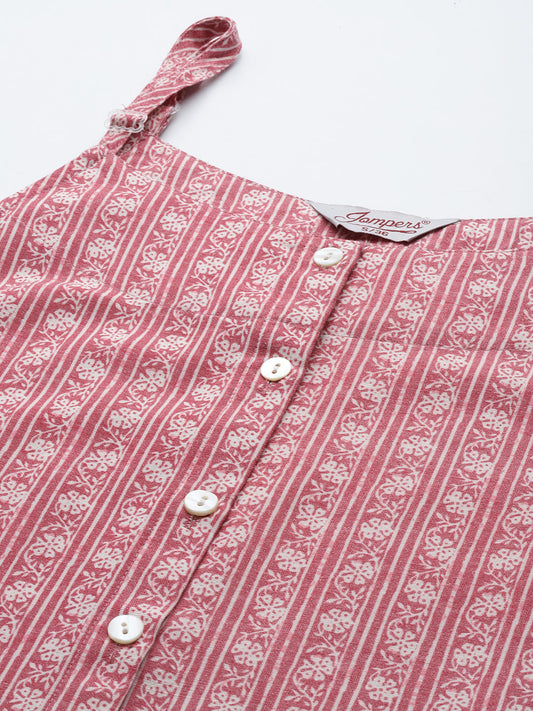 Floral Printed Red Kurta ( JOK 1499 Red )