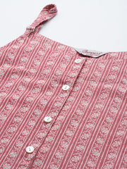 Floral Printed Red Kurta ( JOK 1499 Red )