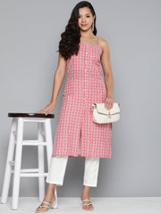 Floral Printed Red Kurta ( JOK 1499 Red )