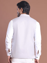 Solid Nehru Jacket For Men ( JOWC 4046 Grey )