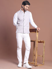 Solid Nehru Jacket For Men ( JOWC 4046 Grey )