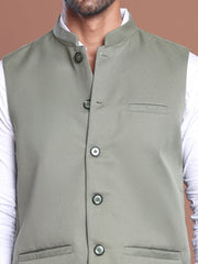 Solid Nehru Jacket For Men ( JOWC 4046 Pista )
