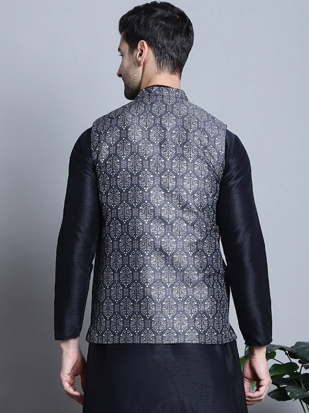 Mens Printed Nehru Jacket