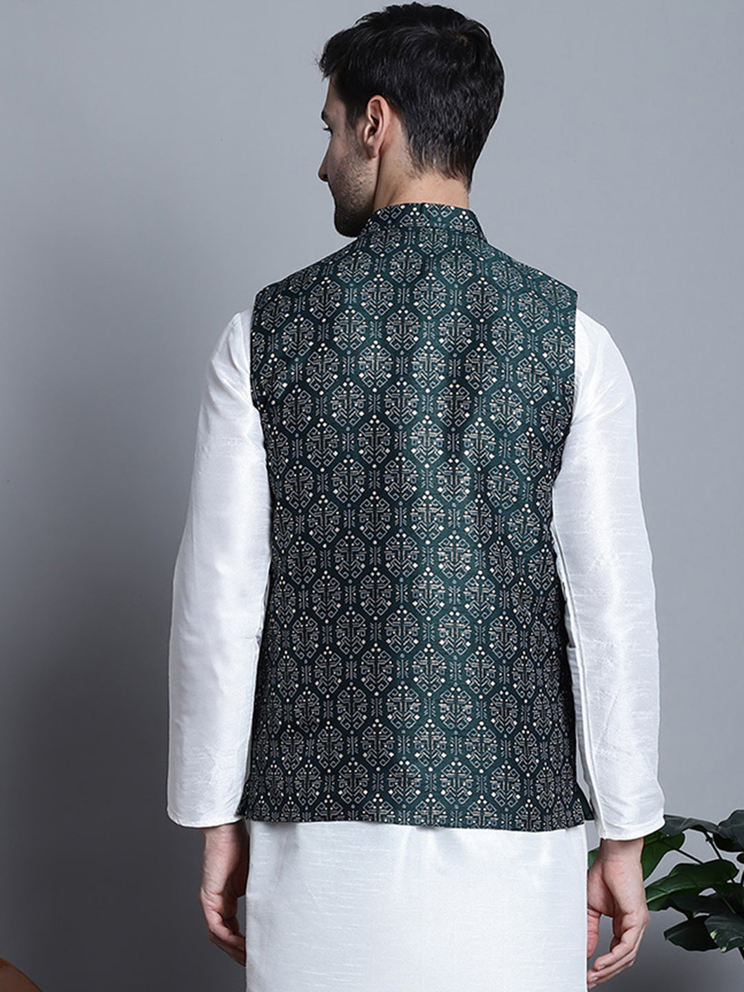 Mens Printed Nehru Jacket