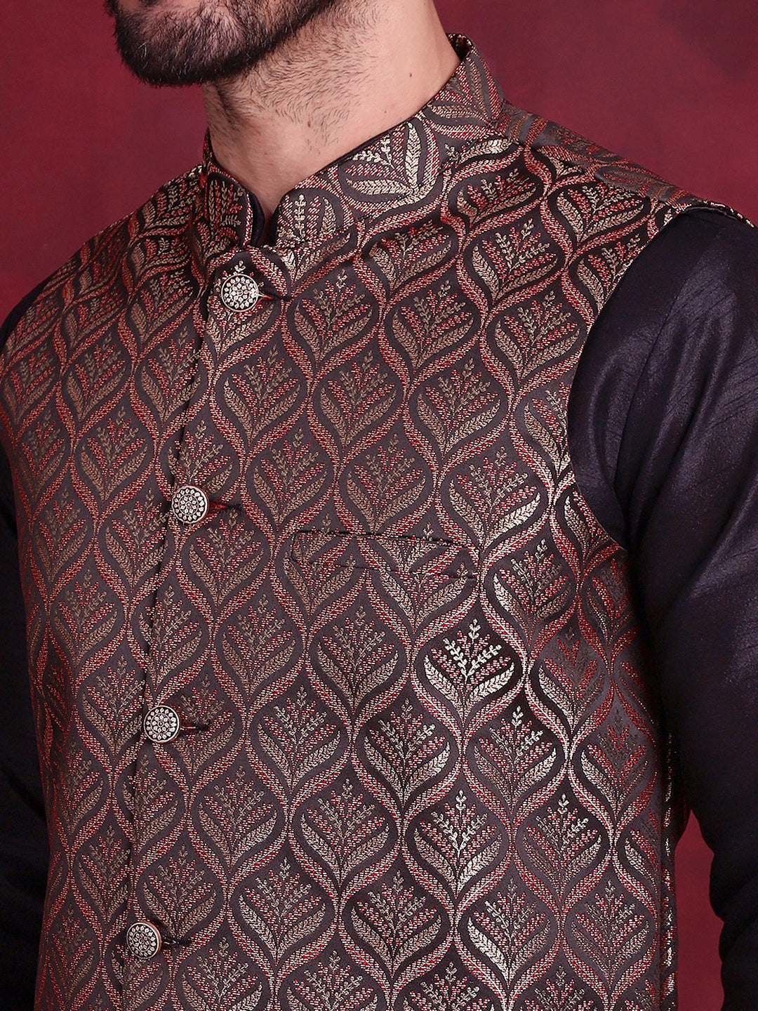 Woven Design Nehru Jacket