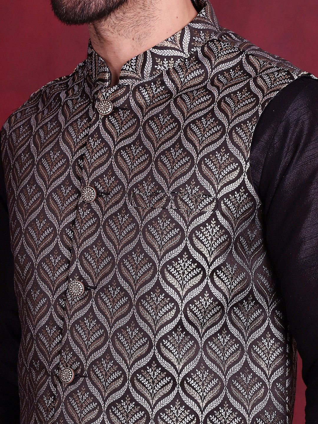 Woven Design Nehru Jacket