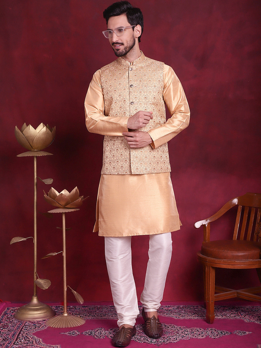 Woven Design Nehru Jacket