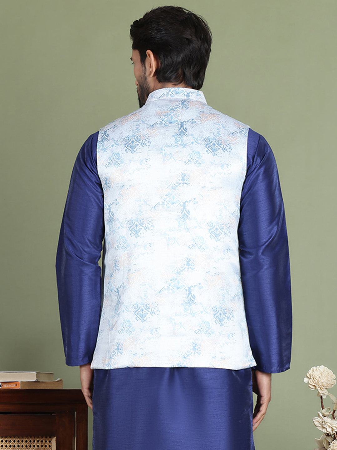 Floral Printed Nehru Jacketc