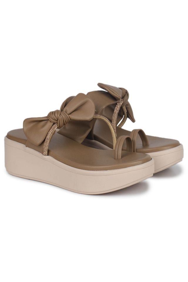 Casual Fashion Open Back Sandal 2 inches Wedge Heels