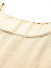 Varanga - Women Mustard- Multi Colored Pure Silk Gotta and Mirror Embroidered Kaftan with Dhoti Pants