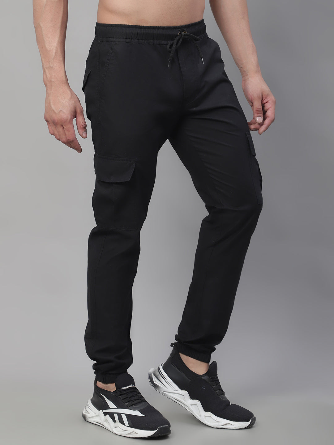 Jainish Mens Cotton Tapered Fit Casual Trouser