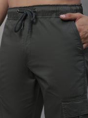 Men's Casual Cotton Solid Cargo Pants
