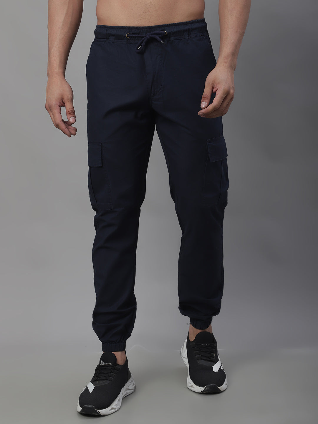 Jainish Mens Cotton Tapered Fit Casual Trouser