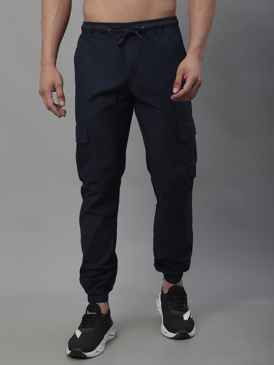 Jainish Mens Cotton Tapered Fit Casual Trouser