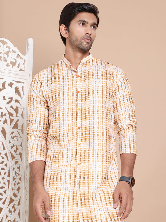 Printed Front Open Kurtas ( KO 5090Mustard )