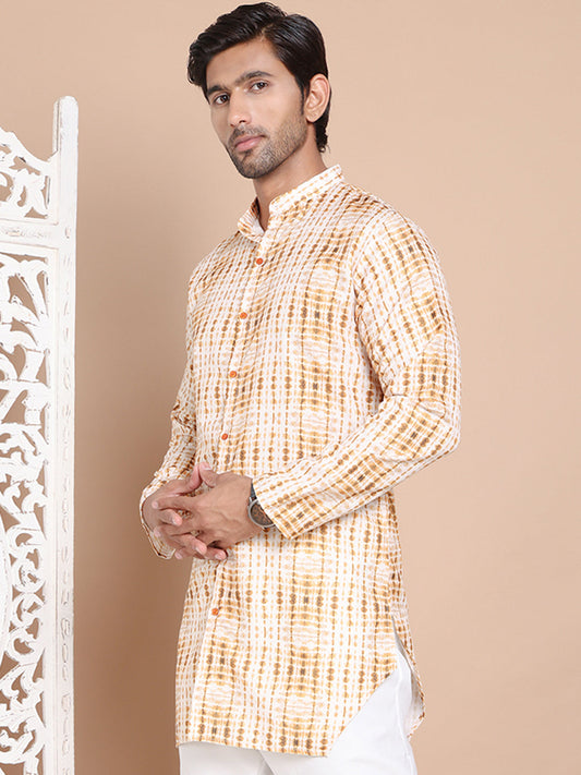 Printed Front Open Kurtas ( KO 5090Mustard )