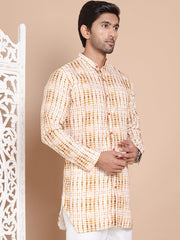 Printed Front Open Kurtas ( KO 5090Mustard )