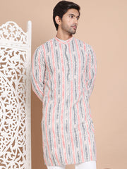 Printed and Emrbroidered Kurtas ( KO 5097Beige )