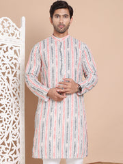 Printed and Emrbroidered Kurtas ( KO 5097Beige )