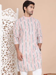 Printed and Emrbroidered Kurtas ( KO 5097Beige )